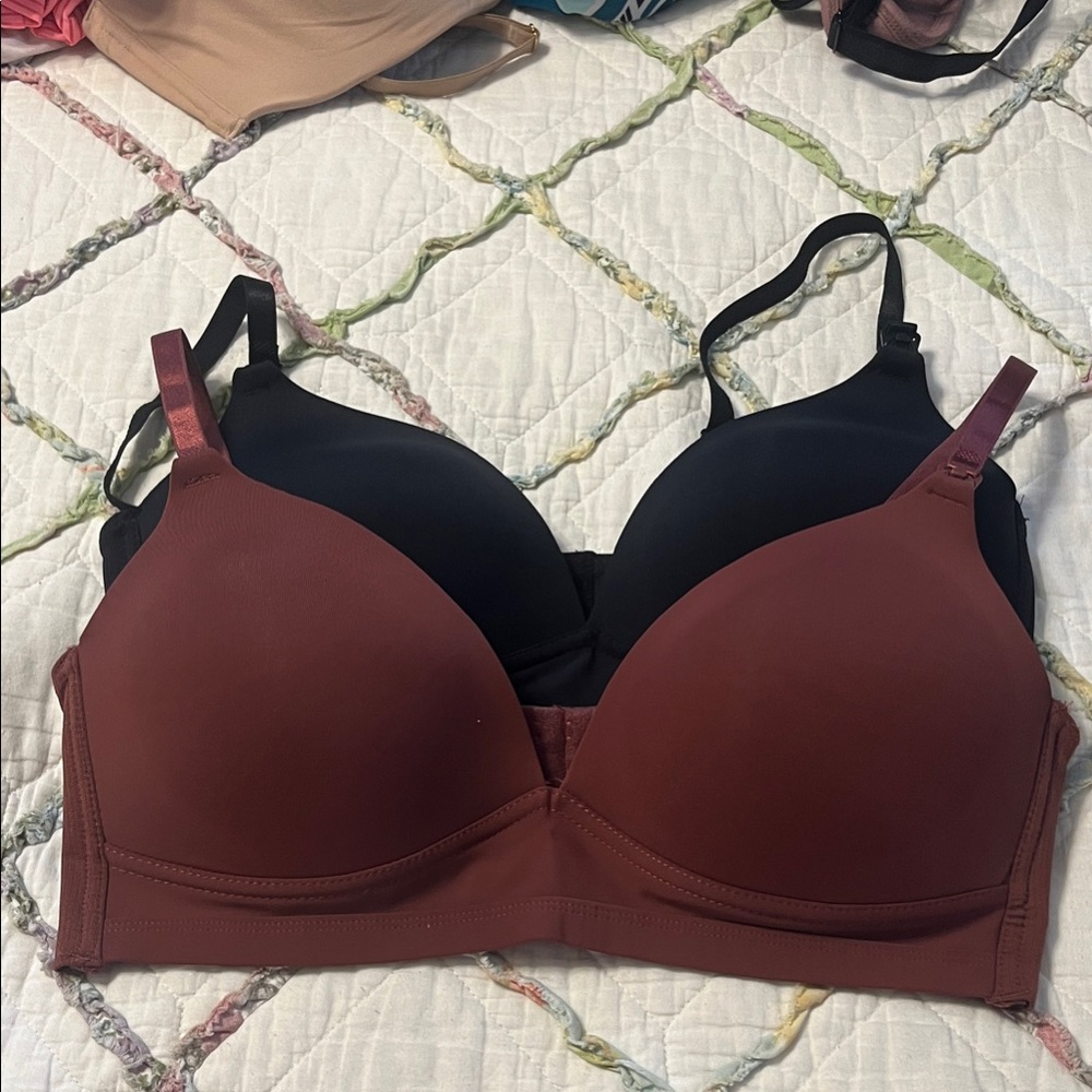 Women's nursing bra Set - Black and burgundy Bras